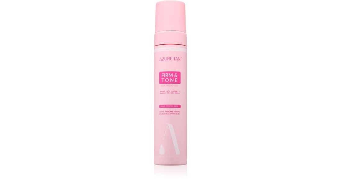 Azure Tan Firm &amp; Tone mousse autoabbronzante per il corpo colore scuro a Ultra scura 200 ml