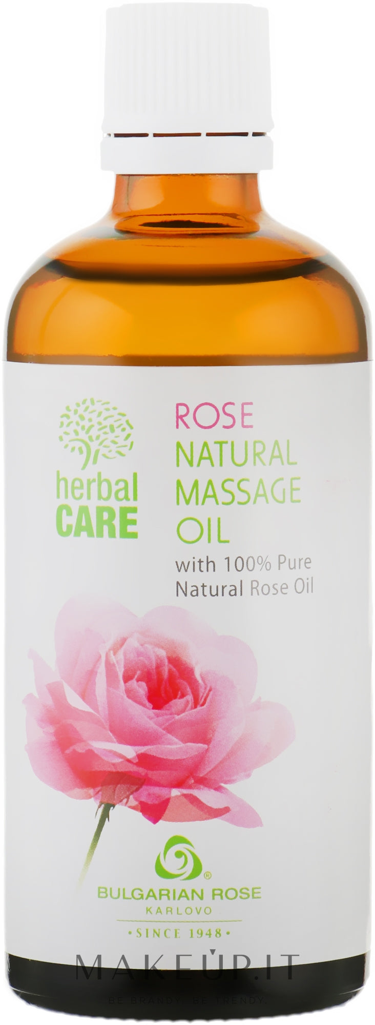 Olio da massaggio "Rosa" Bulgarian Rose Herbal Care Natural Massage Oil 100 ml