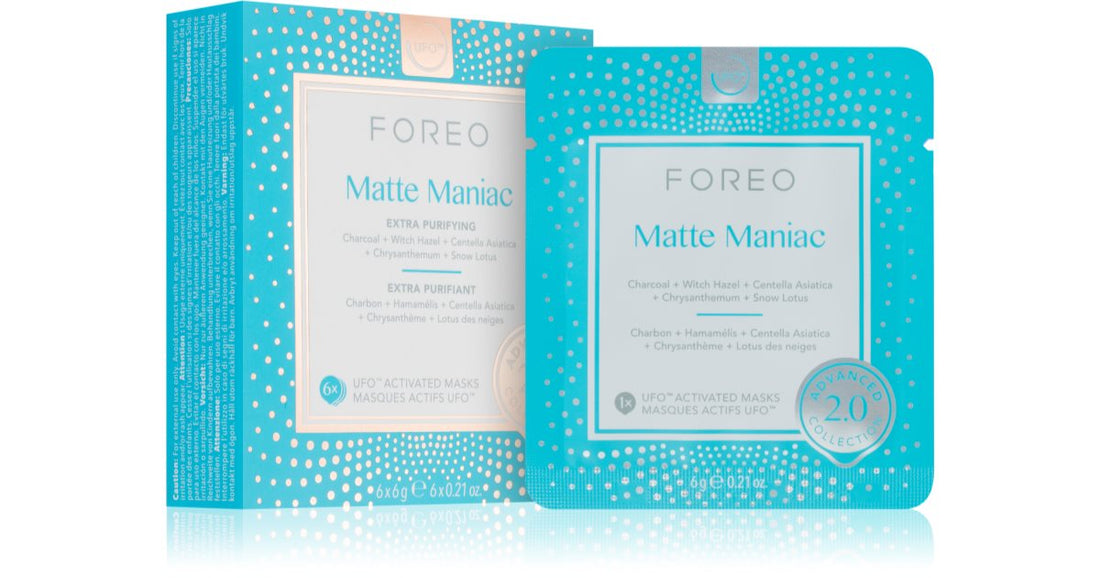 FOREO UFO™ Matte Maniac maschera Gesichtsreiniger 6 Stück