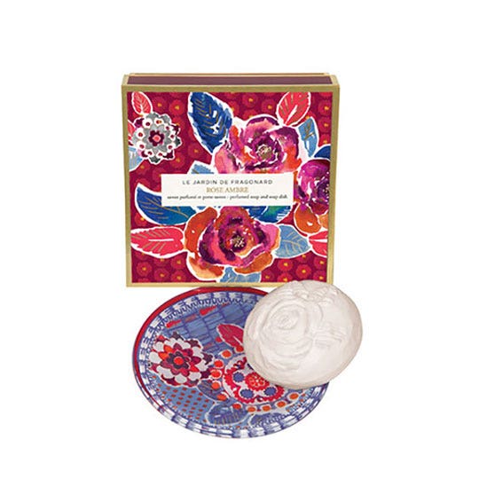 Fragonard Savon et porte-savon Rose Ambre