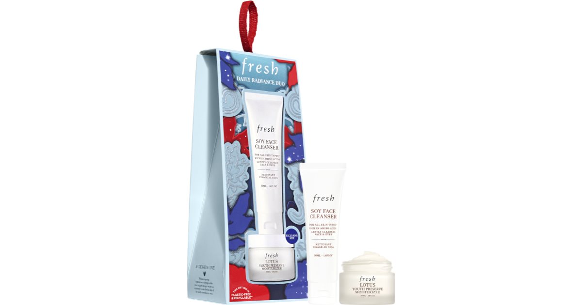 fresh Set de îngrijire facială Lotus Daily Radiance Duo Fresh Soia