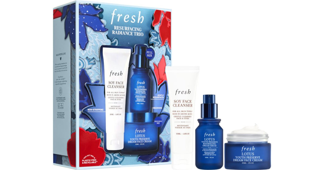 fresh Σετ περιποίησης προσώπου Lotus Resurfacing Trio Fresh Σόγια