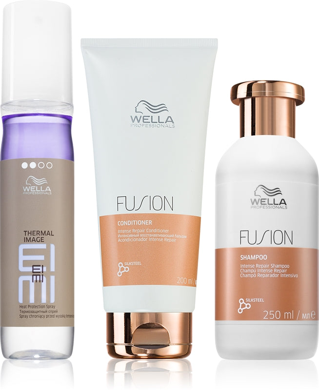 Wella Professionals Fusion confezione conveniente per capelli tinti e danneggiati