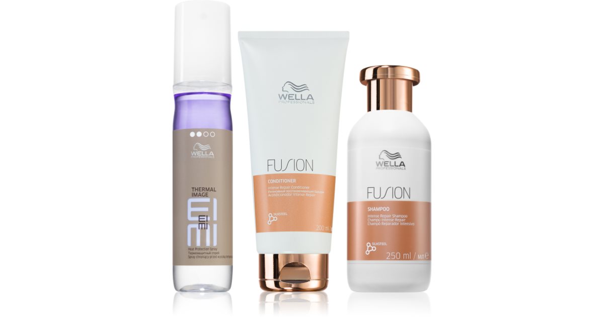 Wella Professionals Fusion confezione conveniente per capelli tinti e danneggiati