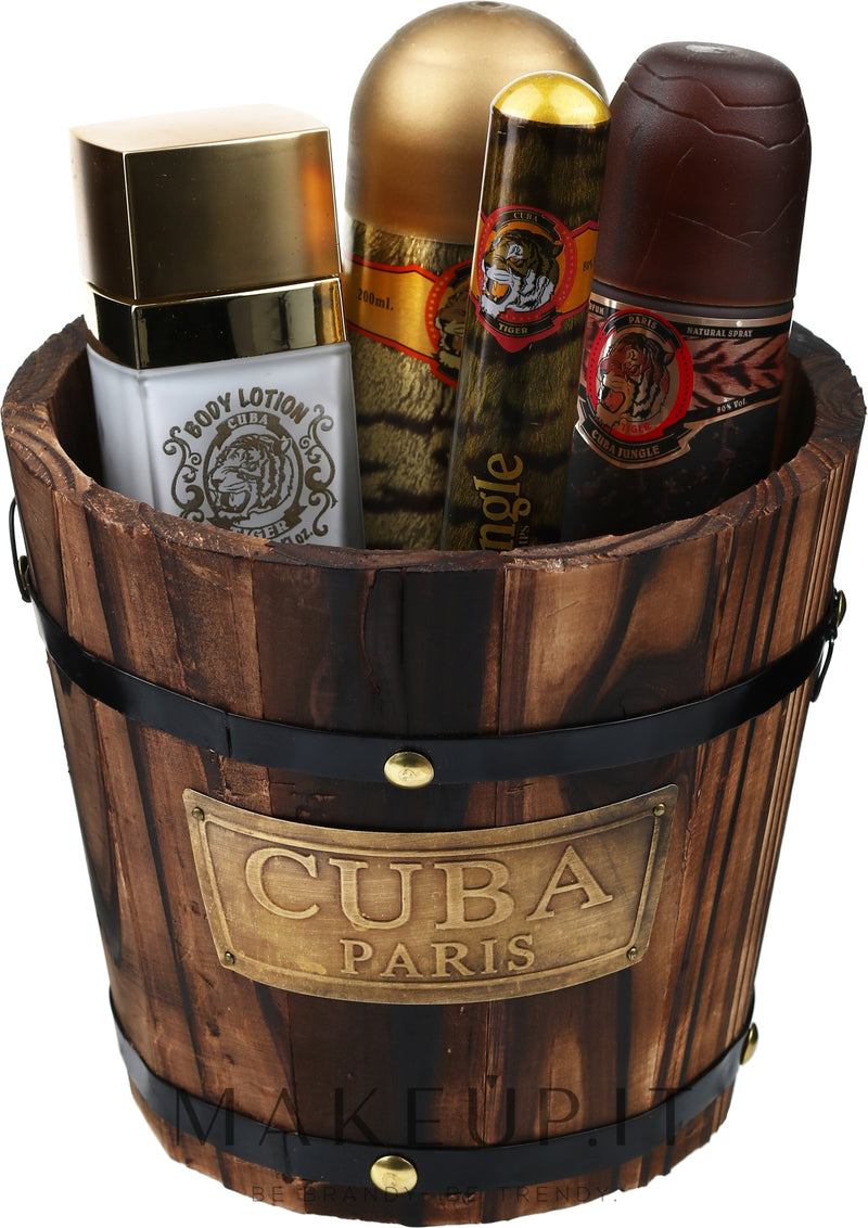 Cuba Jungle Tiger Set (edp/100ml + edp/35ml + b/spray/200ml + b/lot/120ml)