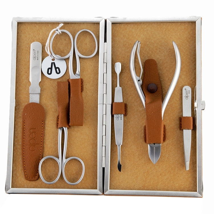 Set manicure, 6 pezzi, 6884R, tabacco Alpen