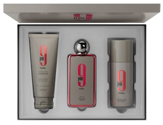 Afnan Perfumes 9 PM Rebel Set (edp/100ml + deo/150ml + doccia/gel/150ml)