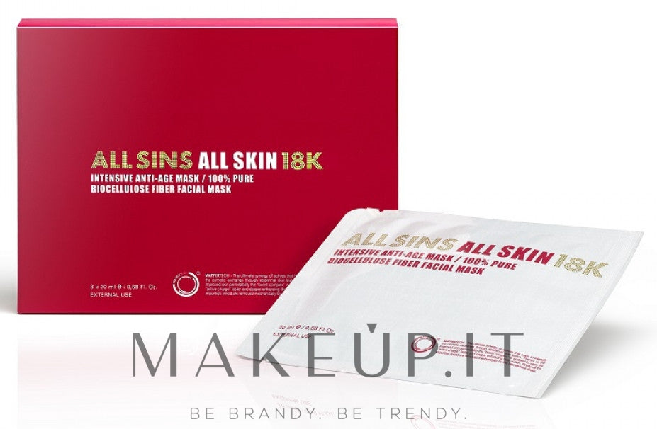 Maschera viso antietà intensiva All Sins 18k All Skin Intensive Anti-Age Mask 3 x 20 ml
