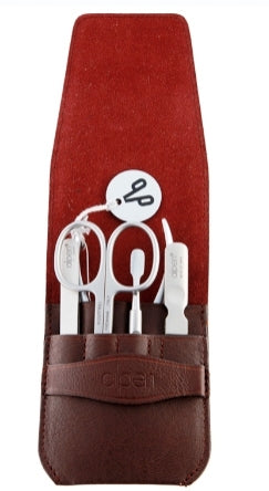 Set per manicure, 5 pezzi, 6873R, bordeaux Alpen