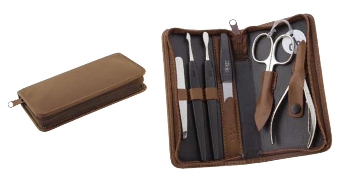 Set per manicure, 6 pezzi, 6823, marrone Alpen