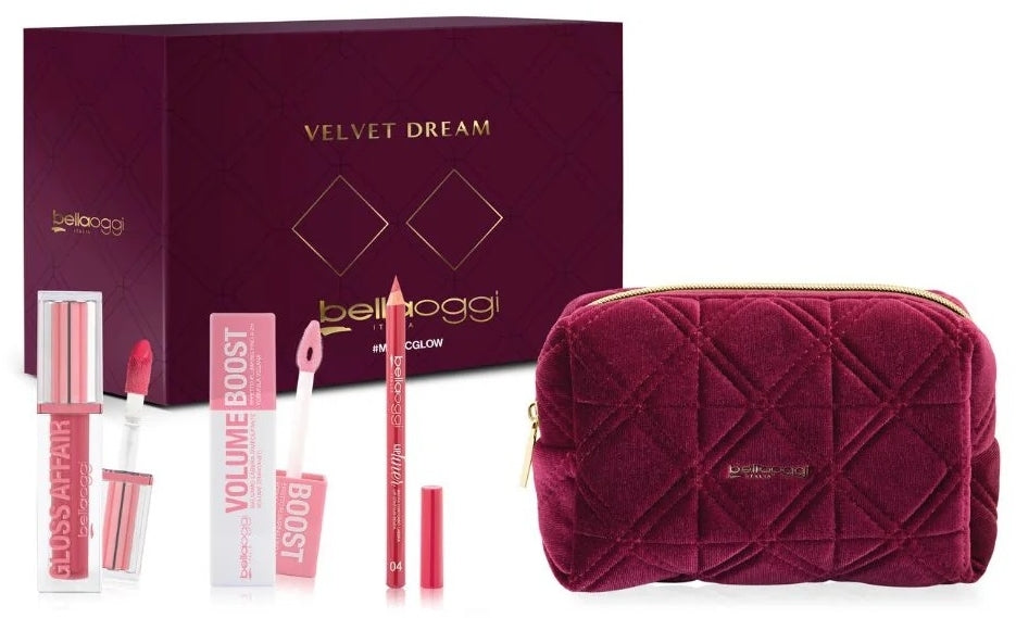Bellaoggi Magic Glow Kit (lip/gloss/5ml + lip/boost/4.7ml + lip/liner/1.1g + bag) Set