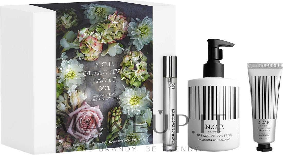 N.C.P. Olfactives Original Edition 301 Jasmine &amp; Sandalwood Set (edp/10ml + h/wash/300ml + h/cr/50ml)
