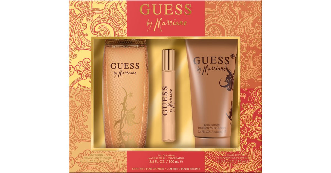 Guess by Marciano damescadeaupakket EDP 100 ml + geparfumeerde lichaamsmelk 200 ml + reisspray 15 ml