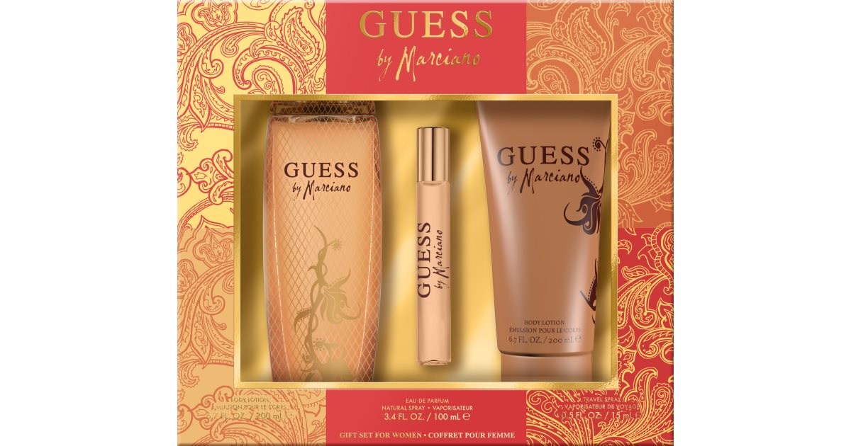 Guess by Marciano naisten lahjapakkaus EDP 100 ml + hajustettu vartalomaito 200 ml + matkasuihke 15 ml