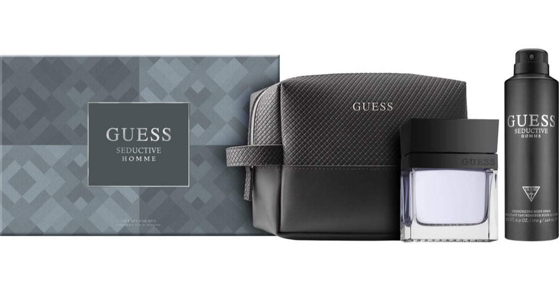 Guess Forførende gaveæske til mænd edt 100 ml + deodorant og kropsspray 170 g + makeuptaske 1 stk.