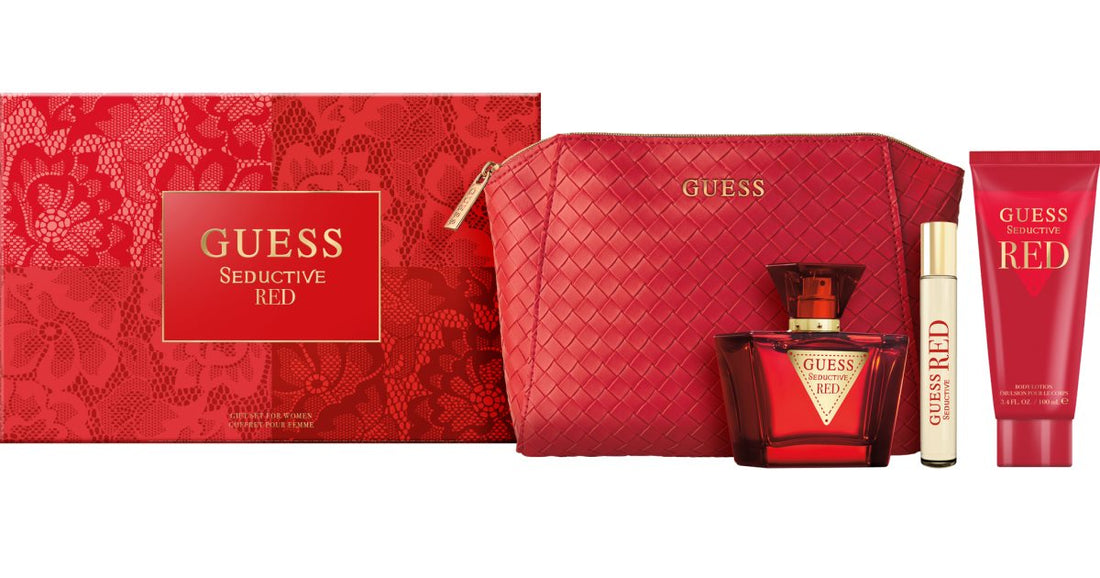 Guess Cutie cadou Seductive Red pentru femei edt 75 ml + spray de voiaj 15 ml + lapte de corp parfumat 100 ml