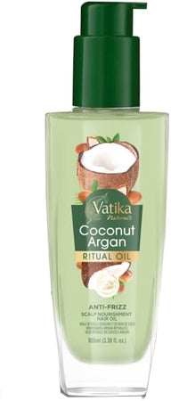 Olio per capelli «Cocco e Argan» Dabur Vatica Hair Ritual Oil 100 ml