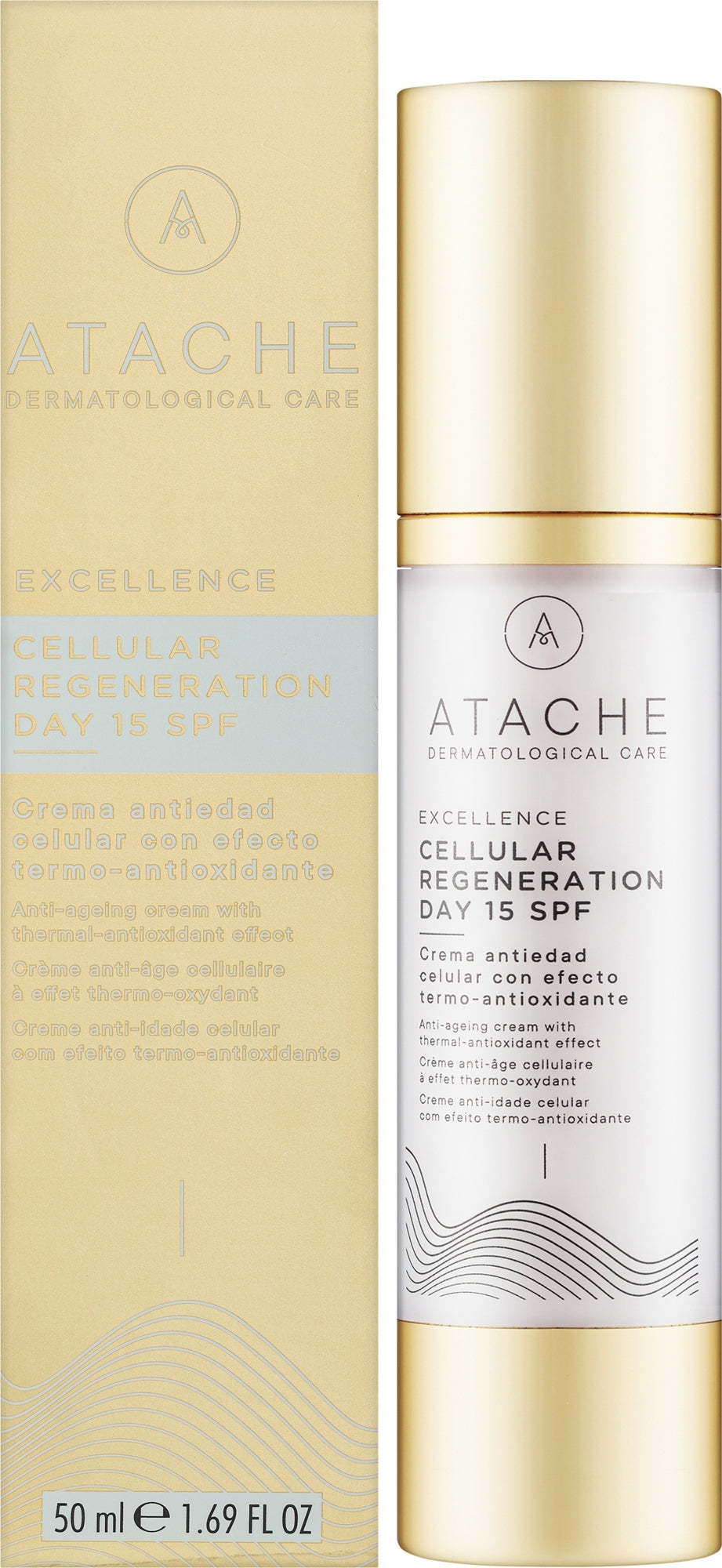 Crema antietà con proprietà termo-antiossidanti Atache Excellence Cellular Renation Day SPF 15 50 ml