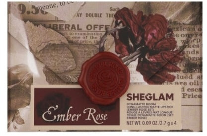 Sheglam Ember Rose Long-Lasting Matte Lipstick Set (lipstick/2,7gx4) Set