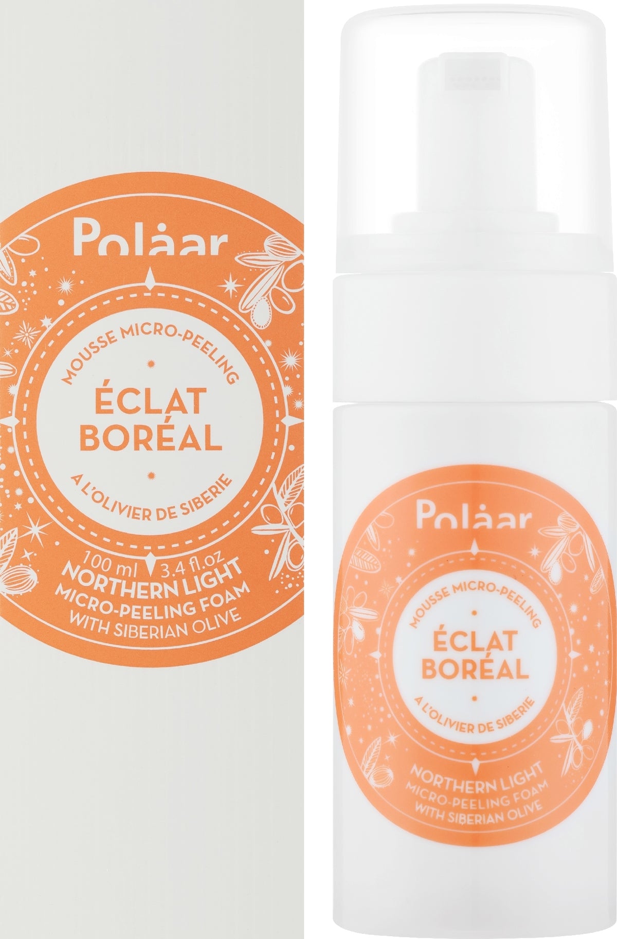 Polaar Eclat Boreal Northern Chiaro Mousse detergente micro-peeling 100 ml — Mousse detergente