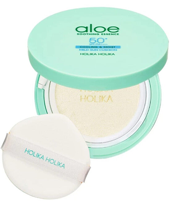 Holika holika Face sun protection in sponge SPF 50+ Aloe Soothing Essence (Mild Sun Cushion) 25 g 