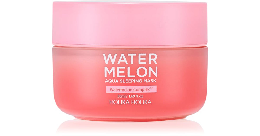 Holika Holika Vandmelon maschera intens regenererende nat til tør og dehydreret hud 50 ml