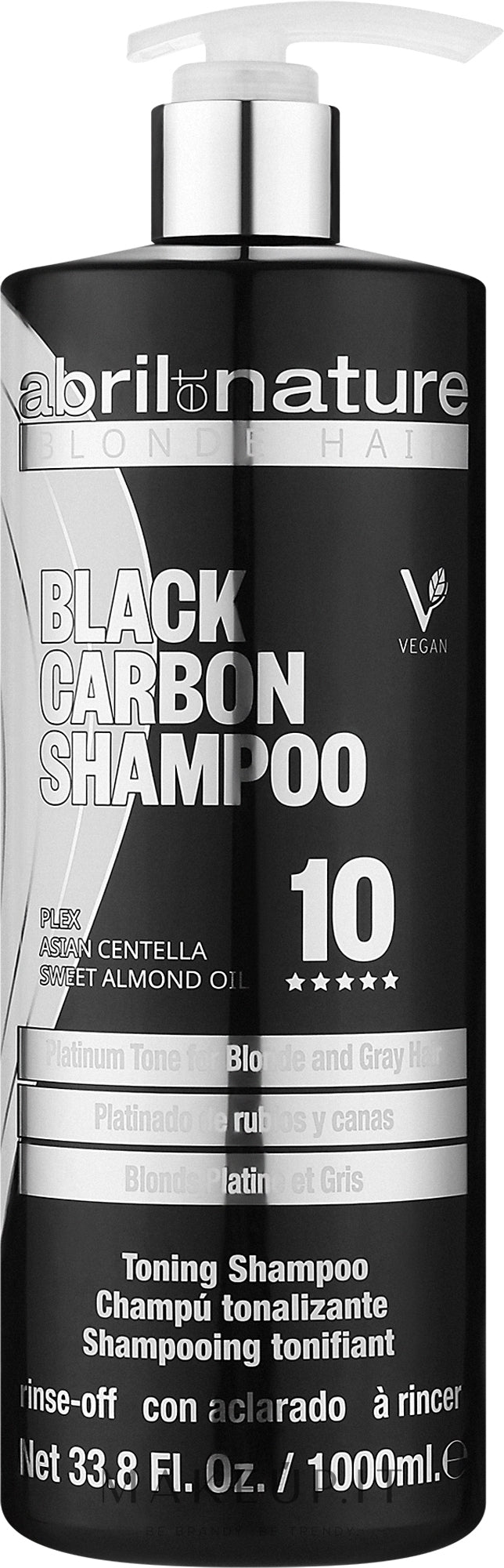 Shampoo Abril et Nature Black Carbon Toning Shampoo 1000 ml