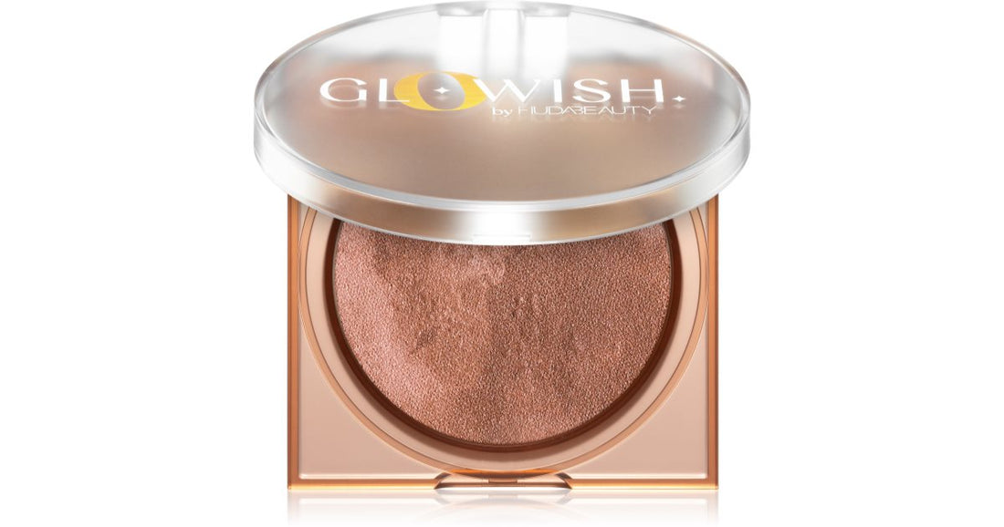 Huda Beauty Glo Wish Soft Radiance Mini poudre bronzante compacte couleur 04 - Deep Tan 3 g