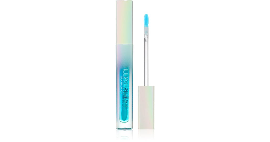 Huda Beauty Silk Balm Icy transparentny błyszczyk zwiększający objętość ust z efektem odświeżającym kolor Frost 3 ml