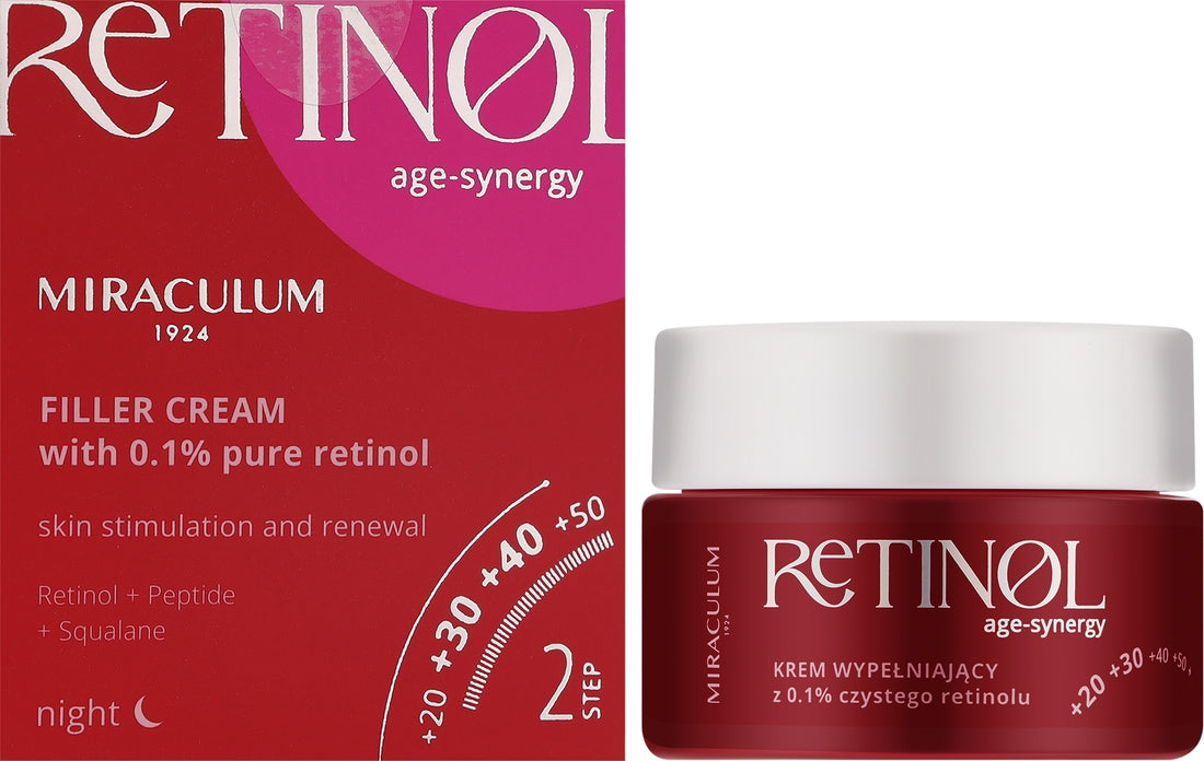 Crema viso da notte con retinolo 0,1% Miraculum Retinol Age-Synergy Filler Cream With 0.1% Pure Retinol 50 ml