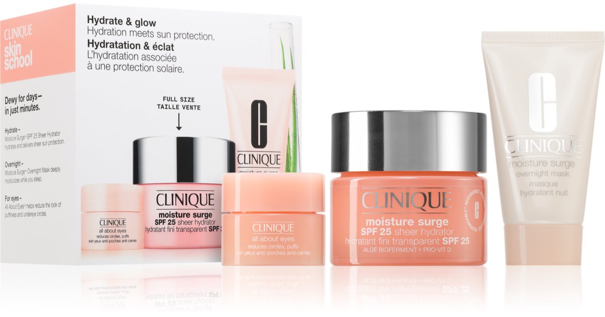 Clinique Hydrate &amp; Glow Sun Set gift set for intense skin hydration 