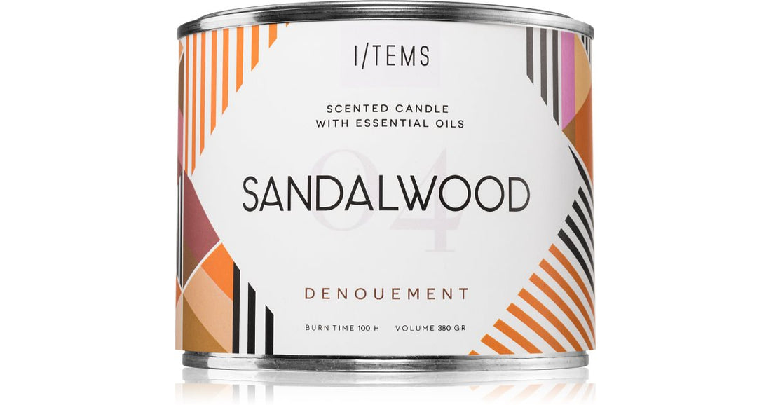 I/TEMS Essential Sandalwood for Outdoors 380 g lumânare parfumată