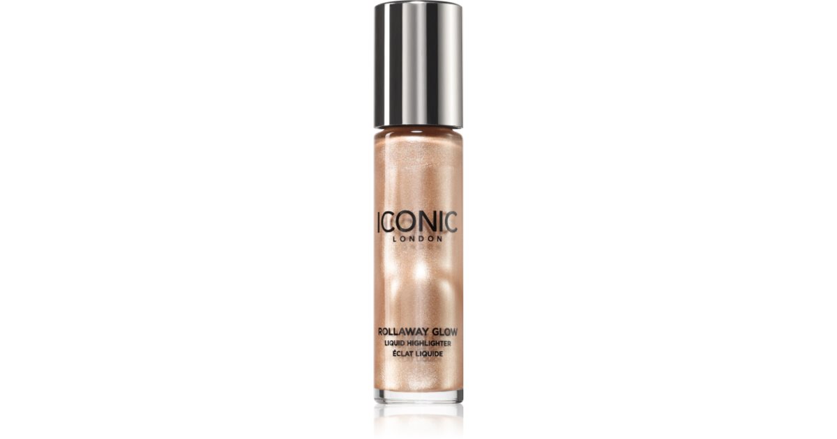 ICONIC London 샴페인 시크 컬러의 롤러웨이 글로우 리퀴드 하이라이터 8 ml