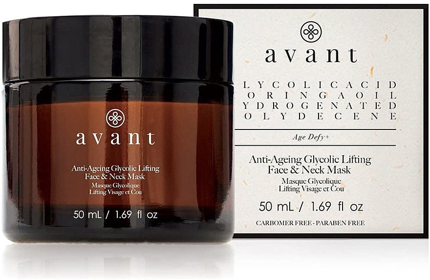 Avant Skincare Maschera Viso e Collo Anti-Età con Acido Glicolico — maschera viso e collo anti-età 50 ml