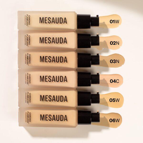 Mesauda CHRONO FLAWLESS FOUNDATION 11W — fondotinta fluido lunga tenuta 30 ml