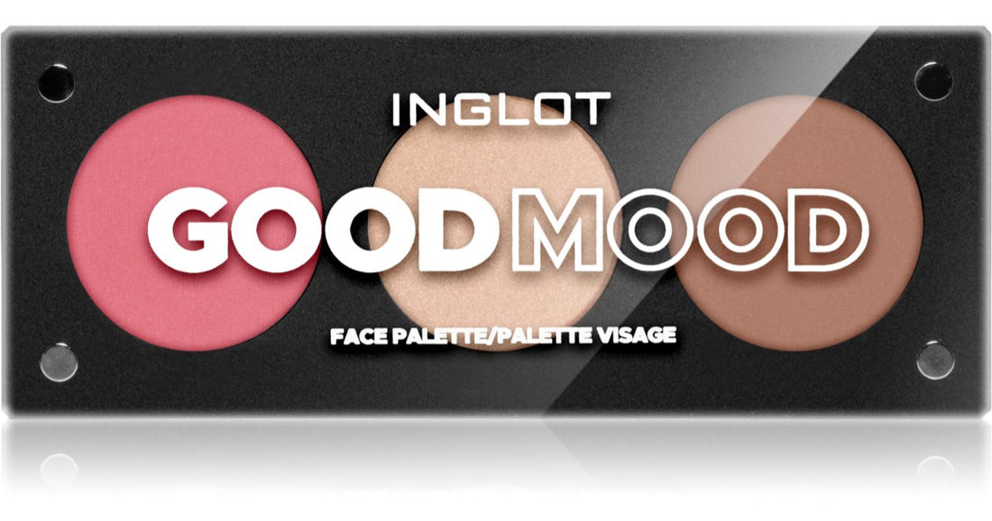 Inglot Paletka rozjasňovačů, bronzerů a tvářenek Good Mood 7 g