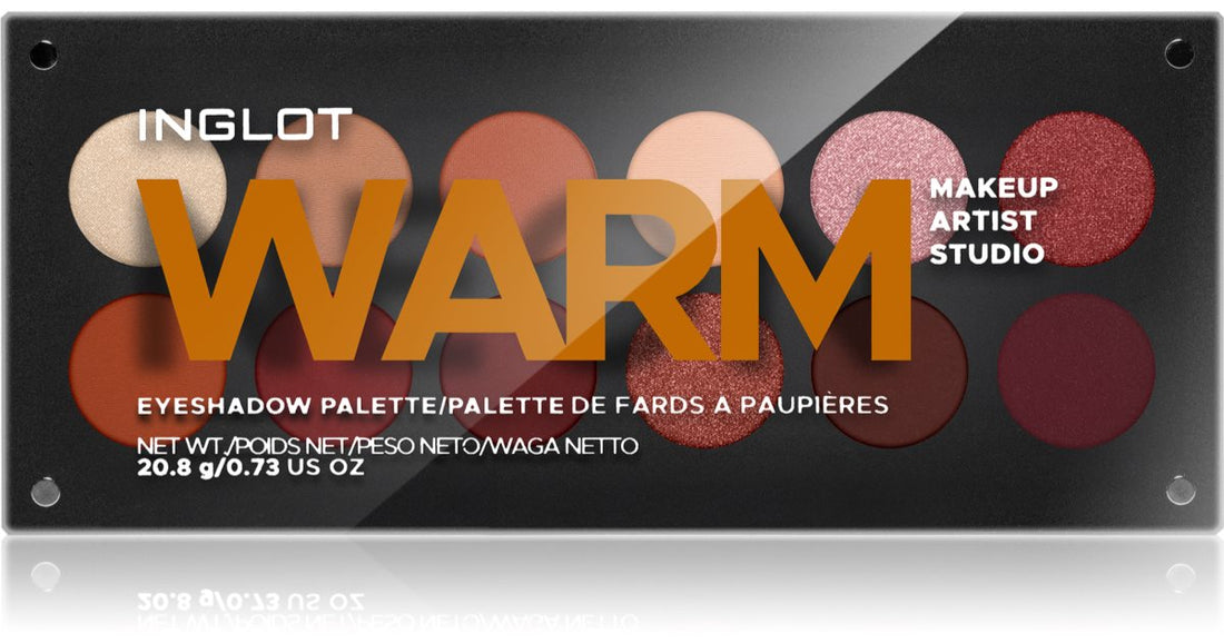 Inglot 메이크업 아티스트 스튜디오 WARM 컬러 아이섀도우 팔레트 18.7g