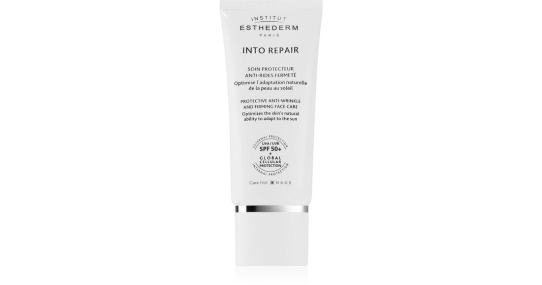 Institut Esthederm 인투 리페어(Into Repair) 자외선 차단용 페이스 크림 SPF 50+ 50 ml