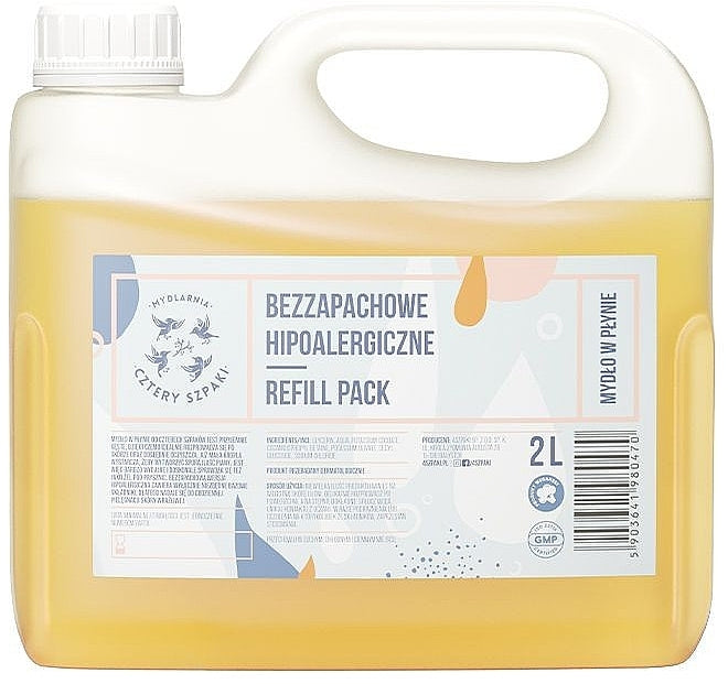 Sapone liquido ipoallergenico, (ricarica) Cztery Szpaki 2000 ml