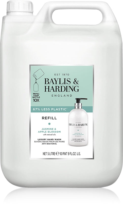 Baylis &amp; Harding Jasmine &amp; Apple Blossom flydende håndsæbe refill 5000 ml 
