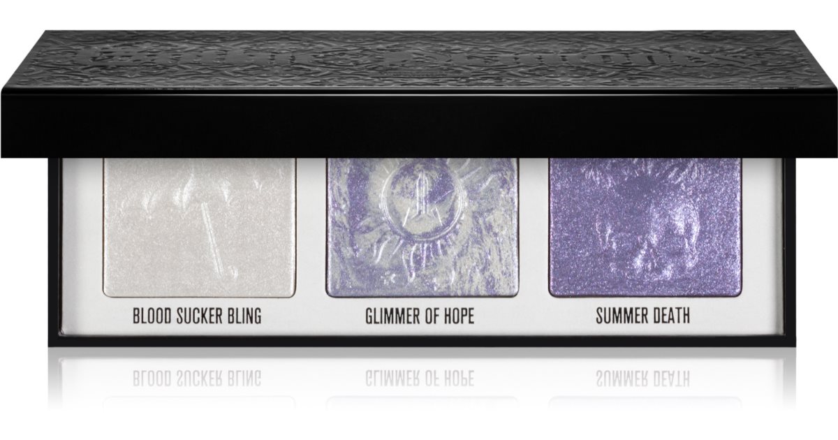 Jeffree Star Cosmetics Gothic Beach Gothic Diamonds פלטת היילייטרים אקסטרים פרוסט 3x4 גרם