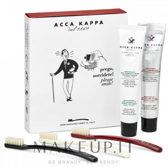 Set Acca Kappa Vintage Collection (toothbrush/3pc + toothpaste/2*100ml)