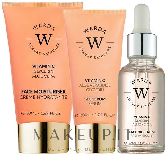 Set Warda Skin Glow Boost Vitamin C (f/cr/50ml + gel/ser/30ml + oil/ser/30ml)
