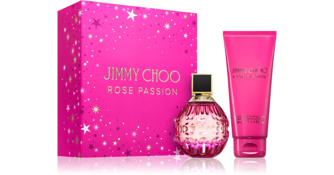 Jimmy Choo علبة هدية للنساء روز باشن - عطر نسائي 60 مل + حليب للجسم 100 مل