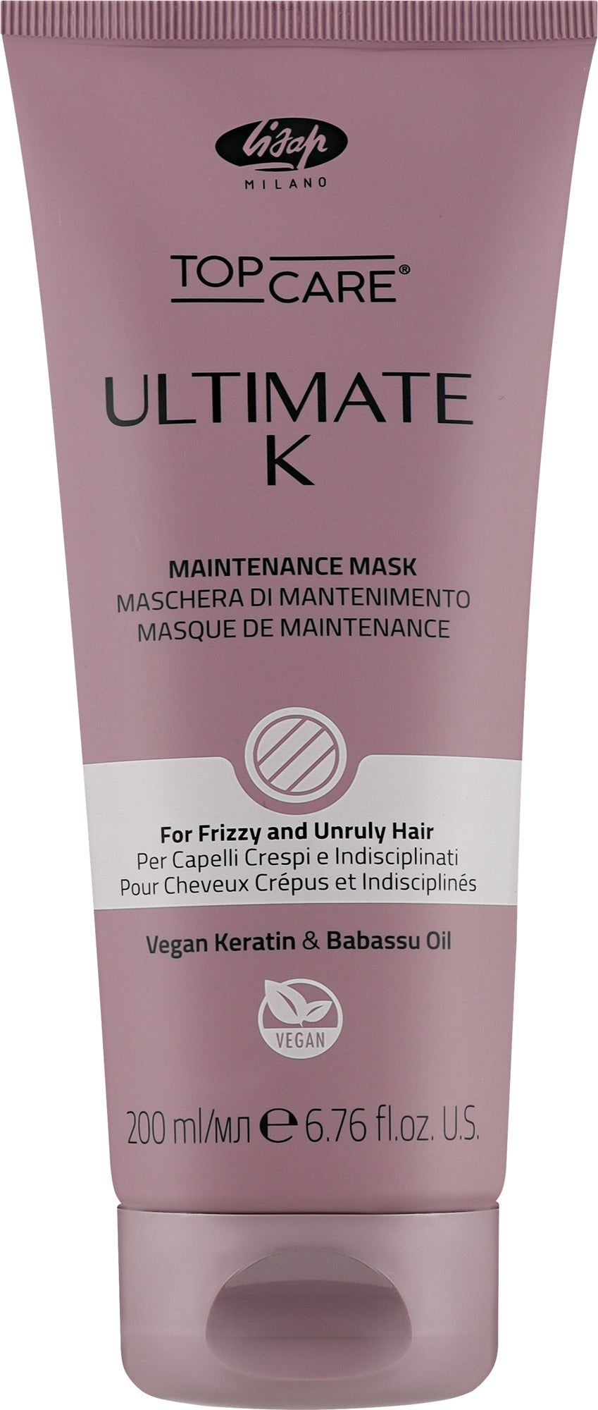 Maschera capelli disciplinante Lisap Ultimate K Maintenance Mask 200 ml