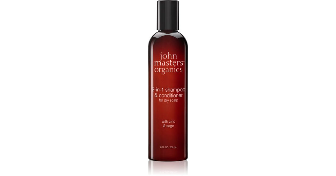 John Masters Organics Hoofdhuid 2 in 1 Shampoo met zink- en salieshampoo en conditioner 2 in 1 473 ml