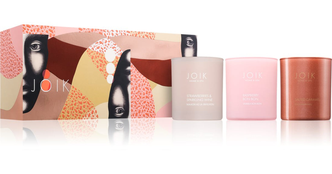 JOIK Home &amp; Spa Glam Duftkerzen-Geschenkpackung 3× 150 ml