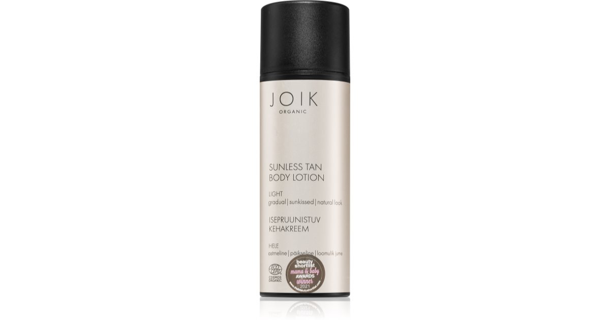 JOIK Organic Sunless Tan samoopalovací tělové mléko Medium 150 ml