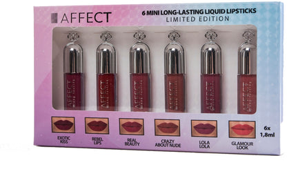 Affect 6 Mini Set Rossetto Liquido 6× 1,8 ml — Rossetto