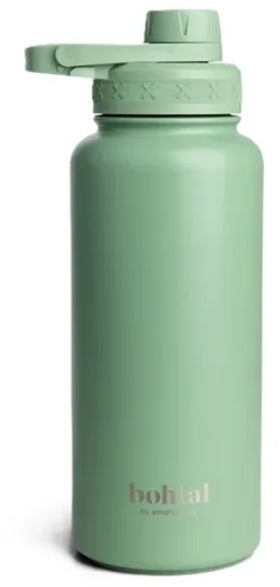 Borraccia in metallo, 960 ml, verde Bohtal by SmartShake Insulated Sports Bottle Green